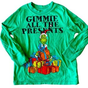 Size: 4T Kids Grinch Long Sleeve T-Shirt